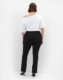 City Chic - Plus size Wynter Tapered Ponte Pant - black