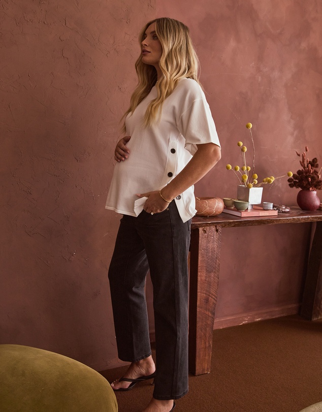 Soon Maternity - Soon Slim Straight Leg Jeans (Cropped)