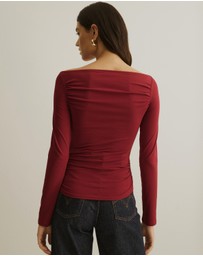 Atmos&Here - Gathered Off Shoulder Top