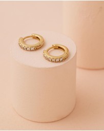 EL&RO Jewellery - April Diamond Birthstone Huggies