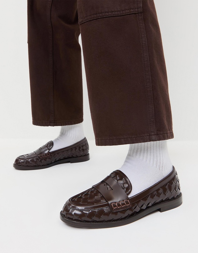 Loeffler Randall - Rachel Woven Leather Loafers