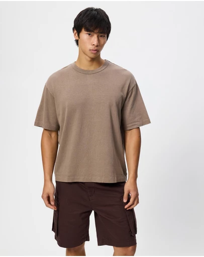 Thrills - Hemp Thrills Embro Oversize Box Crop Tee
