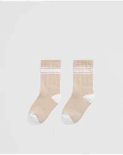 Country Road - Organically Grown Cotton Blend Cr Sport Crew Sock