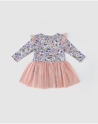 WITH LOVE FOR KIDS - Tulle Flutter Long Sleeve Tutu Onesie - Babies