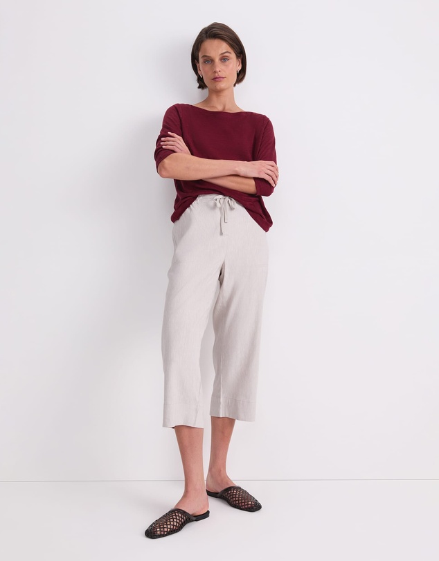 Sportscraft - Rosa Crop Linen Pant