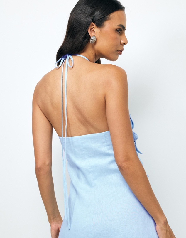 Revibe - Repaired AERE Tiera Halter Maxi Dress - AU 10
