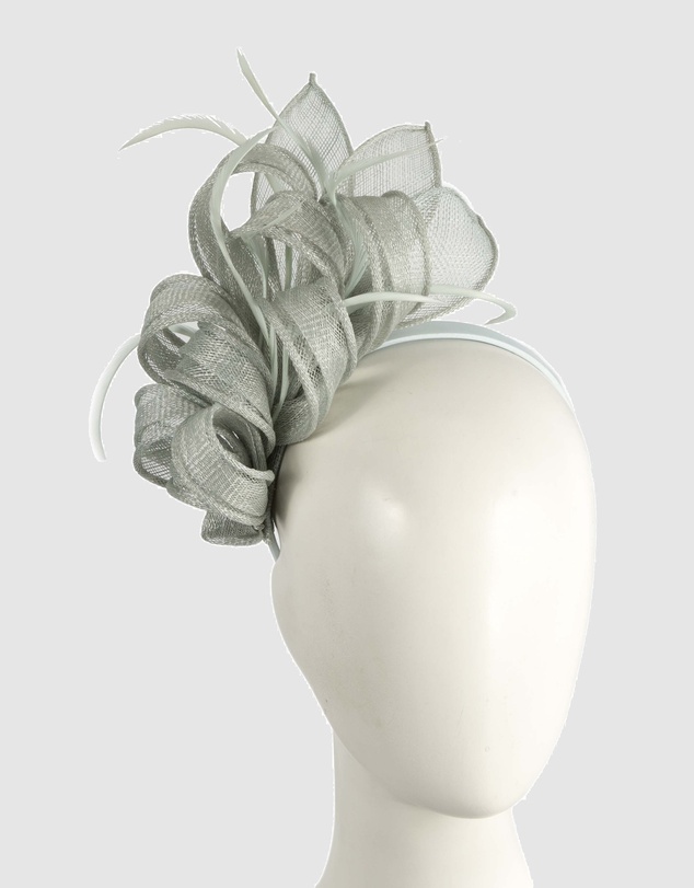 Max Alexander - Light Blue Sinamay Loops Fascinator