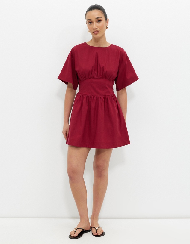 Calli - Glehn Linen Blend Mini Dress