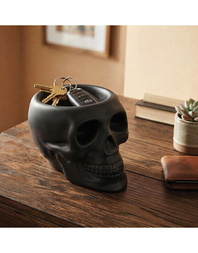 Urban Attitude - Urban Attitude Skull Statue - Matte Black