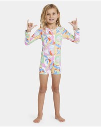 Billabong - Girls 0 to 5 Sun Shift One Piece Shortie Rash Vest