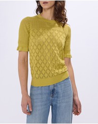 Marcs - Alibi Pointelle Cotton Knit Top