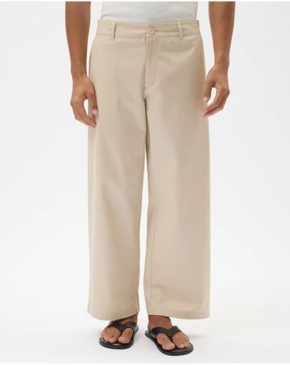 AERE - Relaxed Cropped Leg Chinos