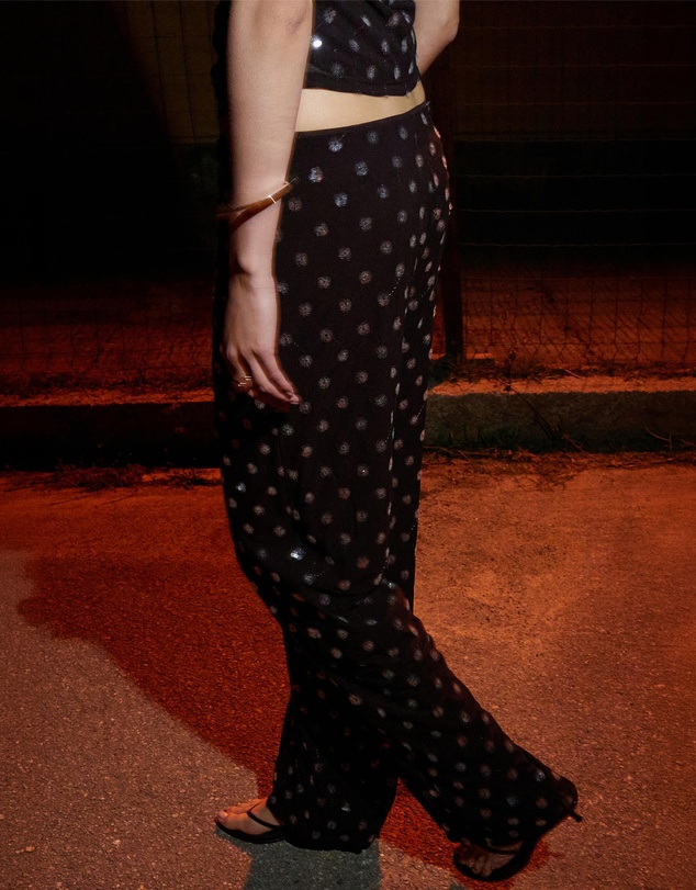 M.N.G - Straight-Leg Trousers with Sequins