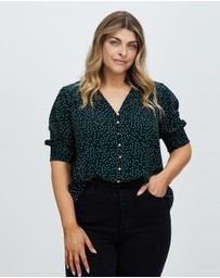 Atmos&Here Curvy - Brodie Puff Sleeve Blouse