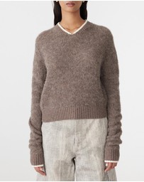Bassike - Wool Alpaca Contrast Knit Jumper