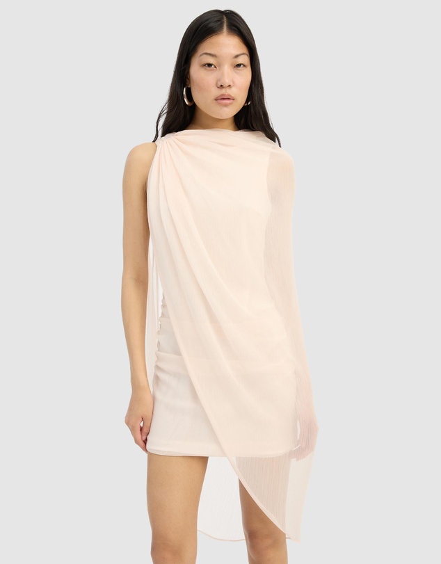 ROTATE - Chiffon Mini Cape Dress