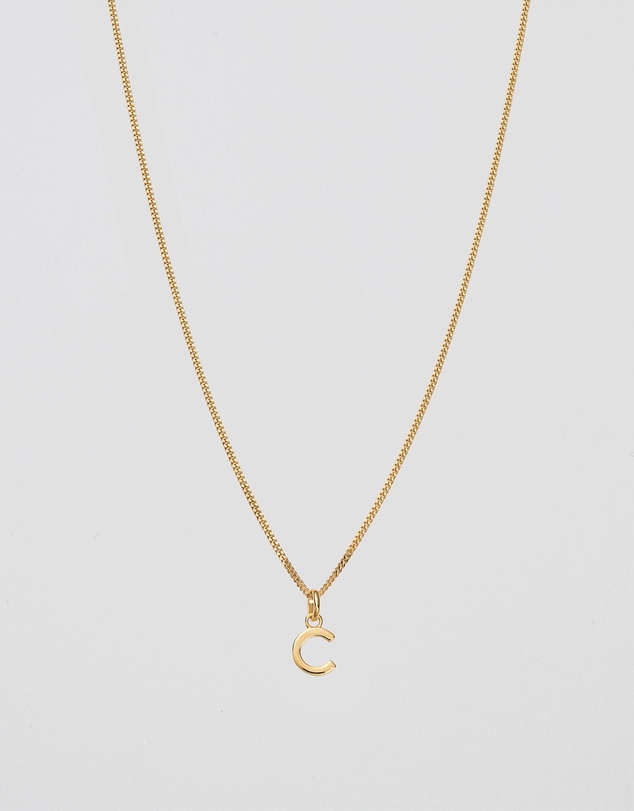 Kirstin Ash - C Outline Initial Necklace