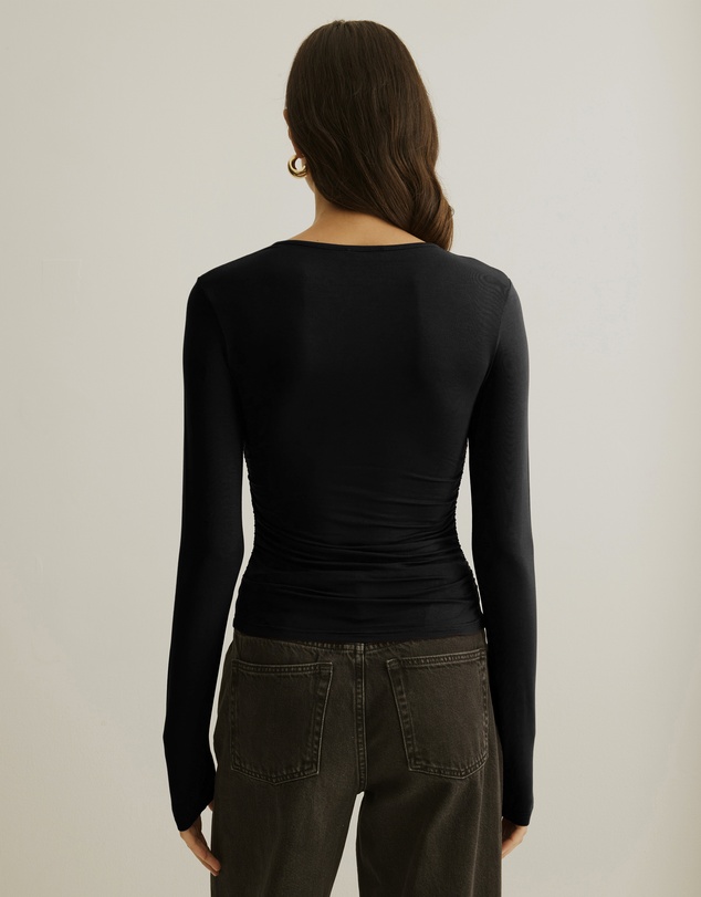Atmos&Here - Asymmetric Long Sleeve Top