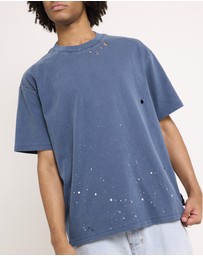 Black Noise White Rain - Trashed T-Shirt