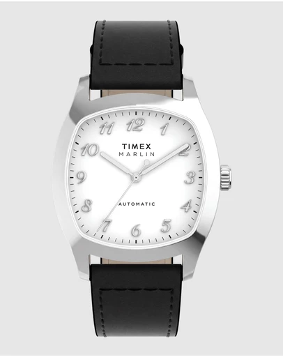 TIMEX - Marlin® Chatham Automatic 36mm Black Leather Strap Watch