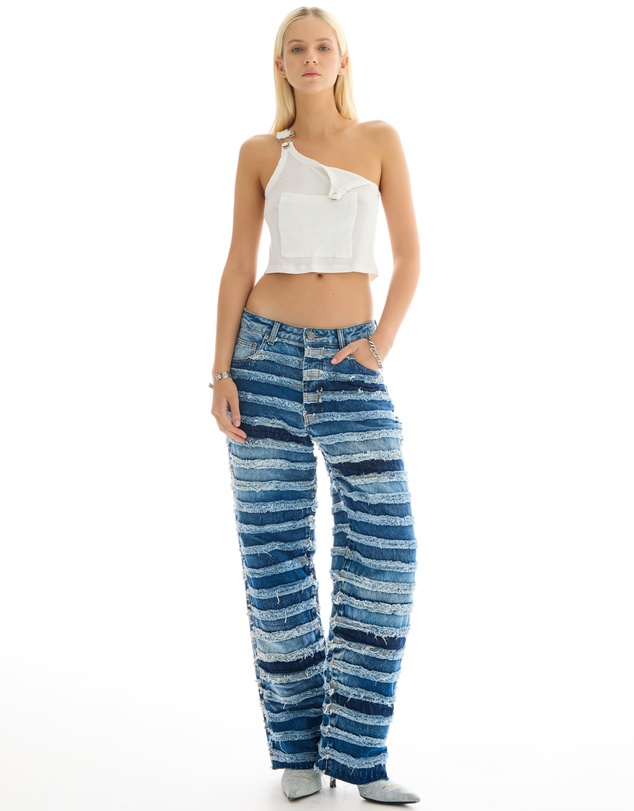 THE TALES - The Tales Reworked Panelled Denim Jeans