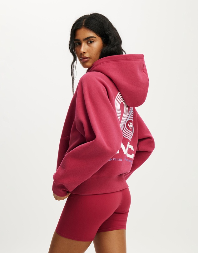 Cotton On Body Active - Plush Premium Graphic Raglan Hoodie