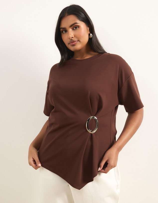 Atmos&Here Curvy - Zulu Trim T-Shirt