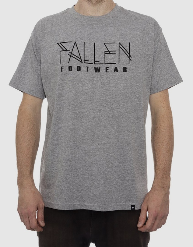 Fallen Footwear - Fallen Footwear Men Neuveaux Marle 100% Cotton Tees Regular Fit Grey