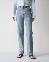 Trenery - High Rise Straight Leg Jean in Vintage Wash Denim