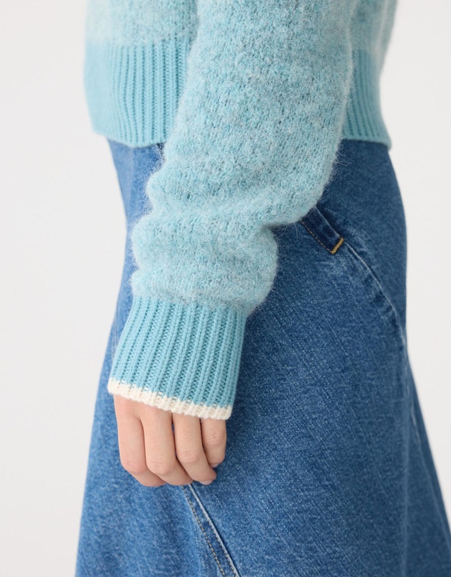 Bassike - Wool Alpaca Contrast Knit Jumper