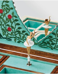 Wolf - Wolf Ballet Musical Jewellery Box Sleeping Beauty Walnut Wood
