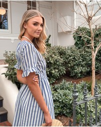 Esther & Co - Korbel Dress - Blue Stripe
