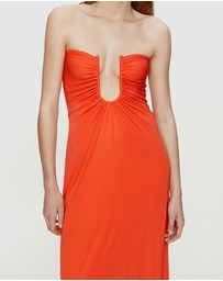 Christopher Esber - Arced Palm Strapless Dress