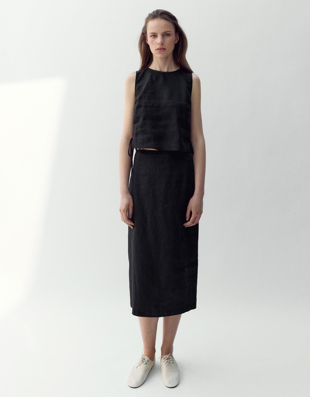 M.N.G - Linen Top with Ties