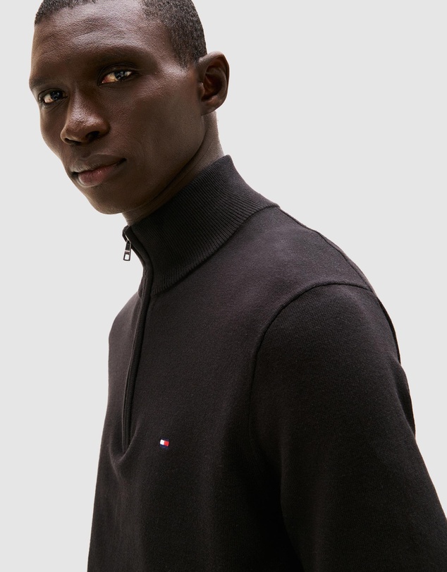 Tommy Hilfiger - Half-Zip Mock Turtleneck Jumper