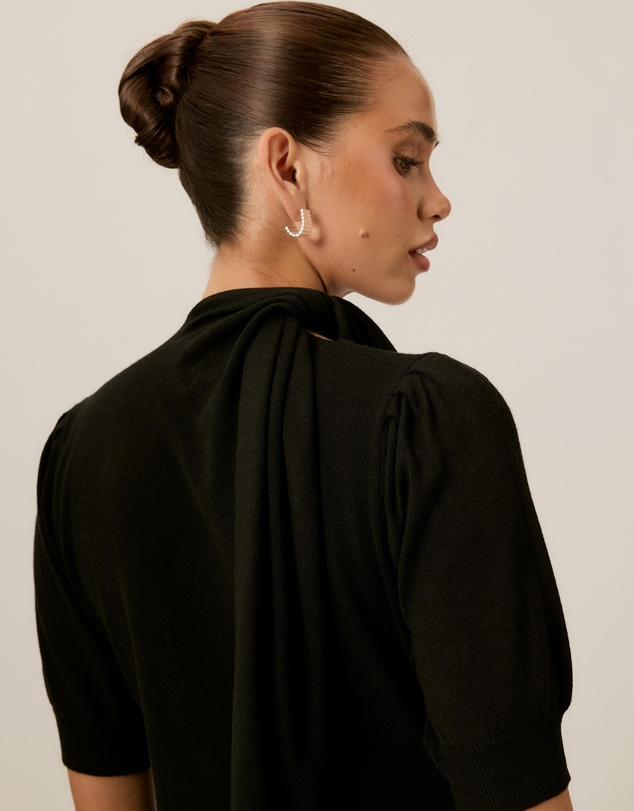 Tussah - Alice Neck Tie Knitted Top