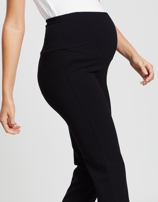 Angel Maternity - Maternity Straight Cut Ponti Work Pants