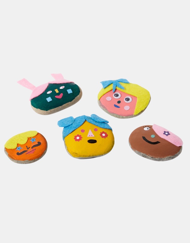 Journey Of Something - Kids Rock Painting Kit - Cool Faces