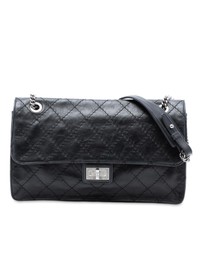 Pre-Loved by Azura Reborn - Pre-Loved Embossed CC Quilted Aged Calfskin Reissue 2.55 Single Flap 227