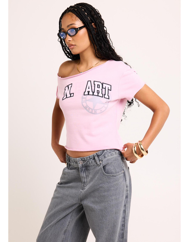 Neon Hart - College One Shoulder Top