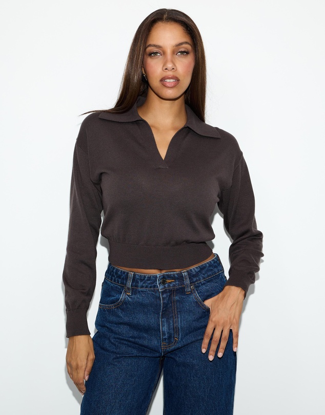 Dazie - Helen Cropped Knit Jumper