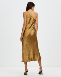 Third Form - Running Water Bias One Shoulder Dress