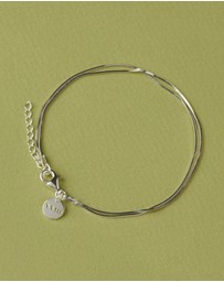 Najo - Mirage Silver Double Chain Bracelet (18.5cm+ext)