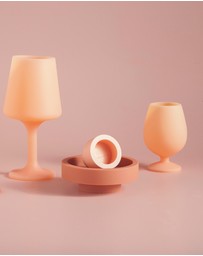 porter green - stemm silicone unbreakable wine glasses