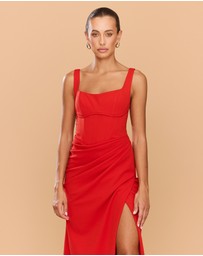 CATHERINE FERRARO - Elena Square Neck Gown
