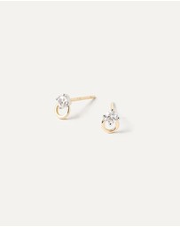 PDPAOLA - Diamonds and Gold Ari Stud Earrings