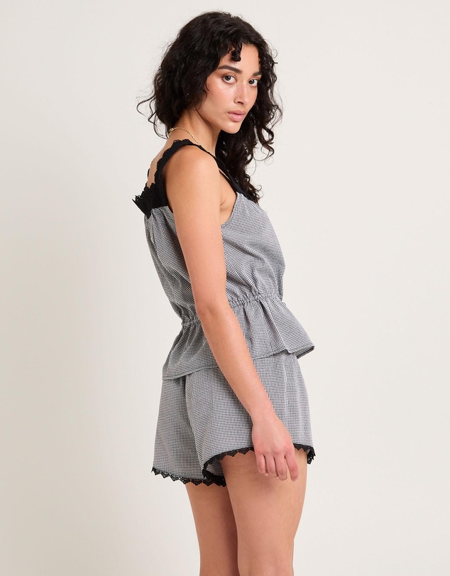 Subtitled - Aster Lace Insert Cotton Cami Top