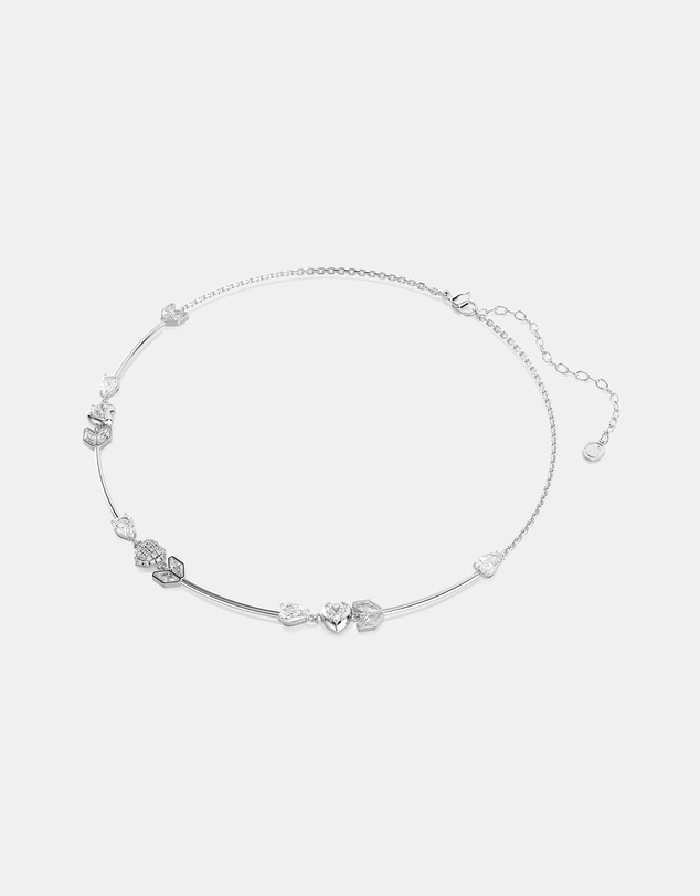 Swarovski - Idyllia Necklace, Heart With Arrow, White, Rhodium Plated