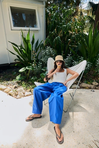 AERE - Organic Cotton Barrel Leg Pants
