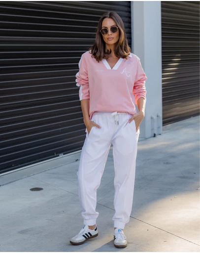 ALEXANDRA - Amour T-Shirt Pink/White